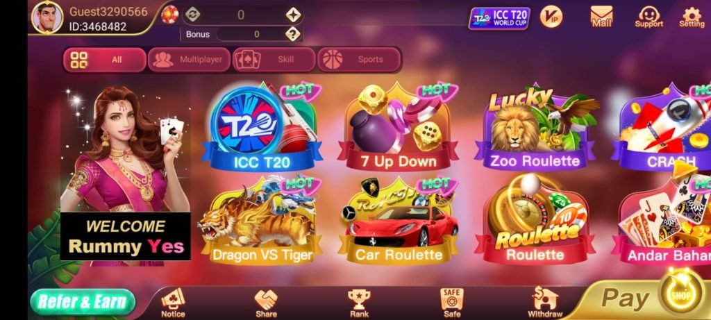 Games Available in Teen Patti yes