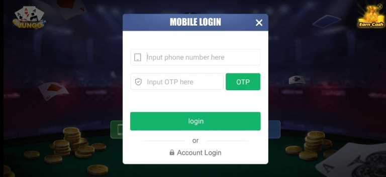 Register in Teen Patti Vungo Apk