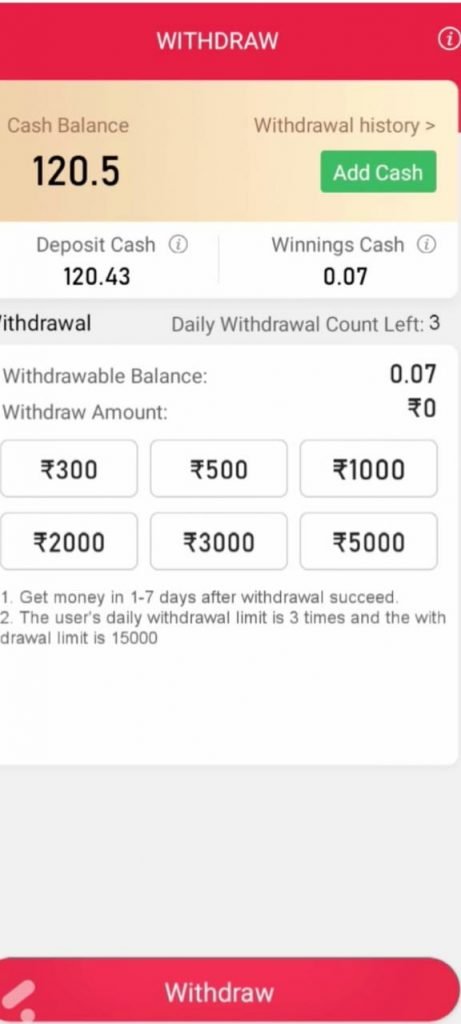How to Withdraw Money in Teen Patti Vungo Apk