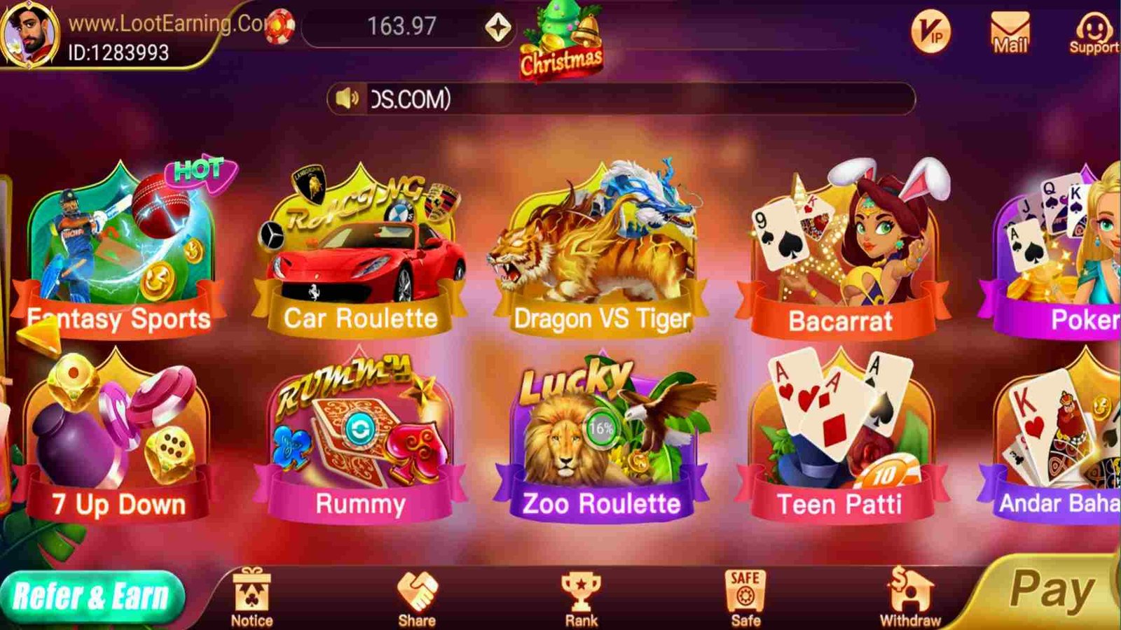Available Games in Rummy Glee