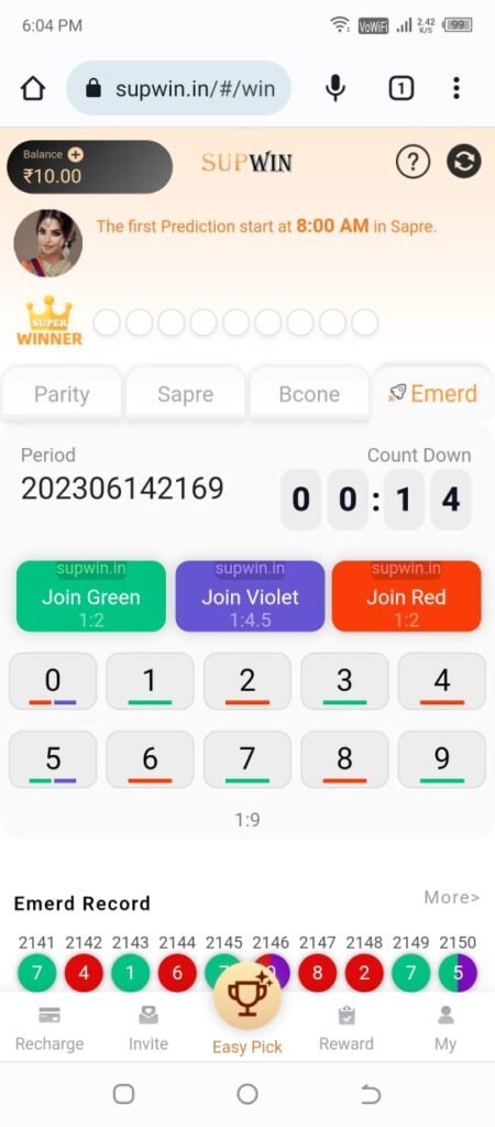 List of Games Available on the Supwin App